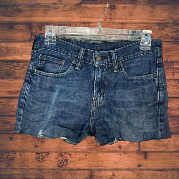 5 for $25🔥Levi Strauss Cut Off Raw Hem Distressed Denim Shorts Size 28 - Picture 1 of 5